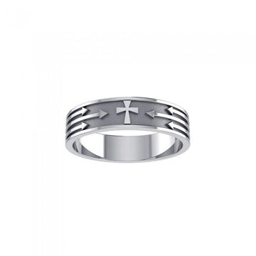 Cross and Arrows Sterling Silver Ring JR230 - Jewelry